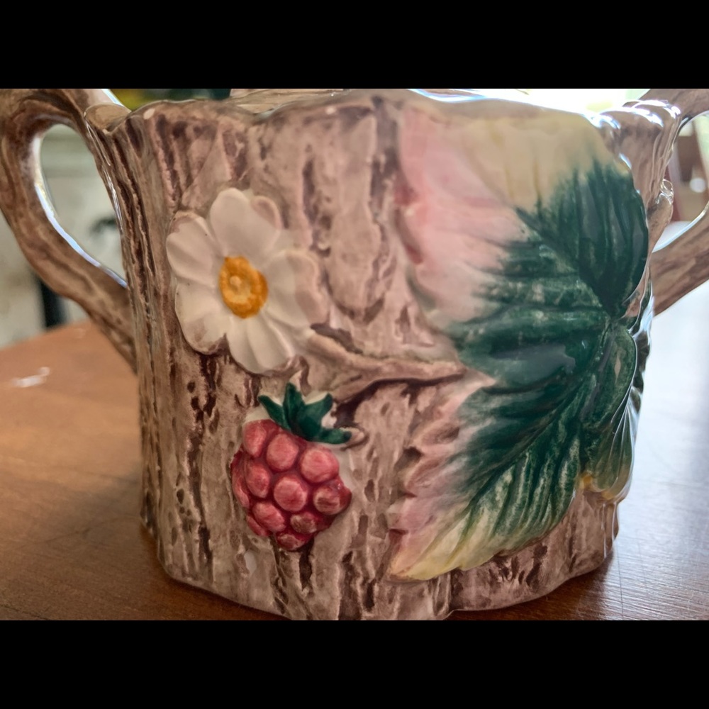 Vintage Fitz & Floyd Woodland Berries & flowers Creamer & Sugar bowl - Picture 6 of 10
